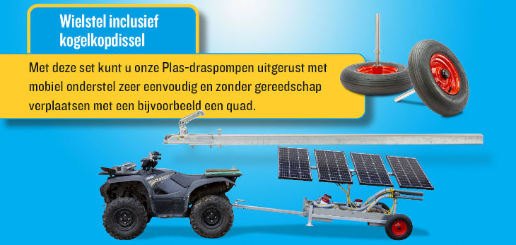 Poortman solar mobiele set plas dras wielen dissel kogelkop 2020 - Poortman Solar drinkbakken